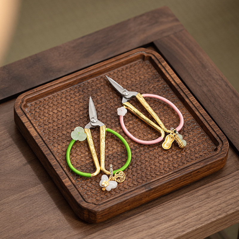 Túi pha trà kiểu mới kiểu Trung Quốc kéo chuyên dụng kéo trà cổ điển kéo nhỏ nghệ thuật trà đạo phụ kiện bộ trà Nhật Bản