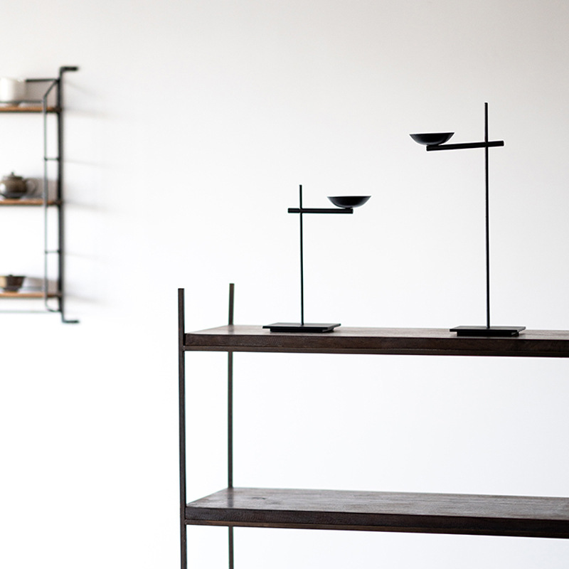 Bàn nến sắt rèn phong cách Nhật Bản Da'antang bàn đèn dầu trang trí cổ điển bàn nến sắt rèn bàn trang trí phòng trà B & B