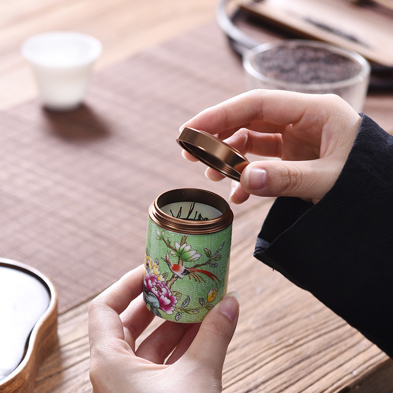 Bình trà, bình trà nhỏ, bình đựng trà bằng gốm sứ cầm tay, bán buôn bao bì trà Pu'er