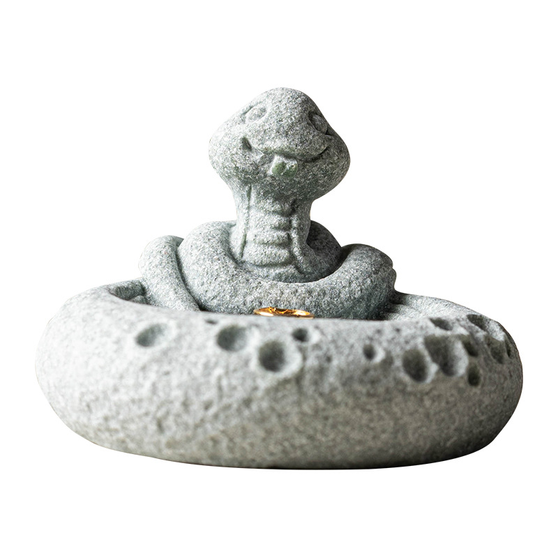 Đồ trang trí thú cưng trà sáng tạo rắn 12 cung hoàng đạo