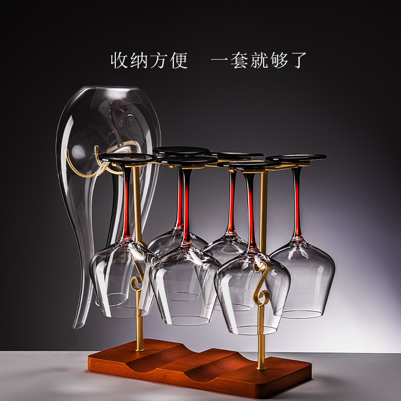 Bộ ly rượu vang đỏ pha lê cao cấp thủy tinh Pháp đỉnh cao bình đựng rượu vang lớn rượu vang đỏ tía