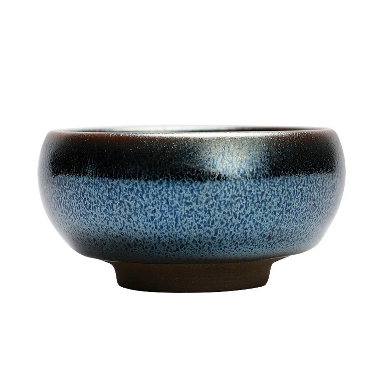 Blue Kylin Jianzhan Zen Teacup Chén trà đơn thay đổi từ lò nung Chủ sở hữu Chén đơn Bát trà gốm thủ công Bộ trà trà trà