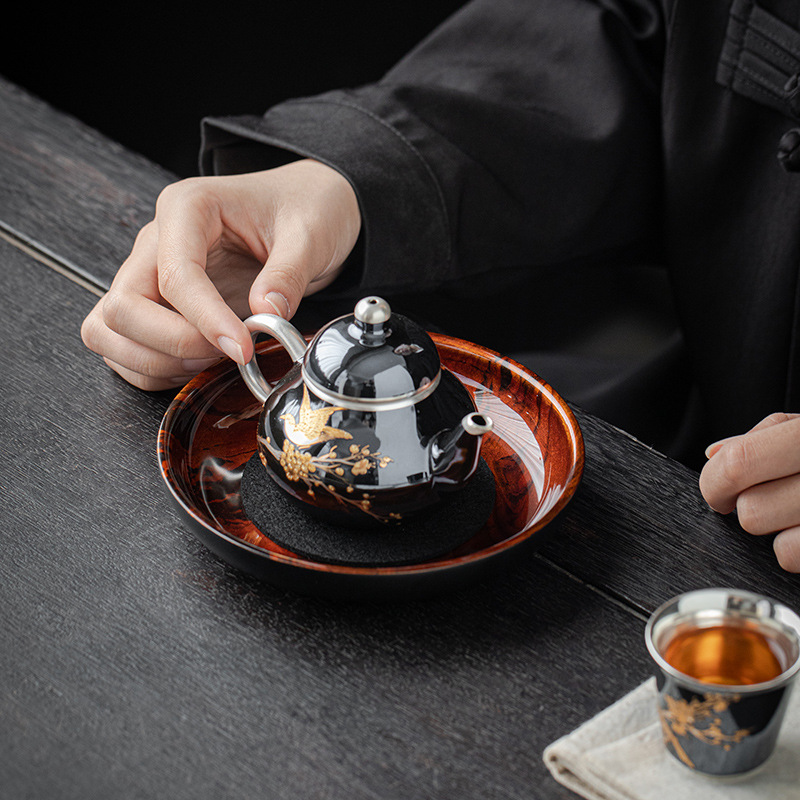 Da'antang bán buôn Bình Sơn Mài lớn để pha khô Đĩa Trái Cây Kiểu Đài Trung nhẹ sang trọng cao cấp đệm bình cao cấp phụ kiện Trà Bàn trà gia dụng