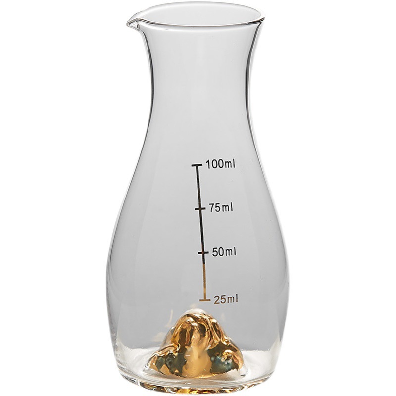 Bộ ly rượu gia dụng bằng vàng Bộ ly rượu gia dụng, ly rượu sáng tạo, ly rượu nhỏ, ly rượu cao cấp có vạch