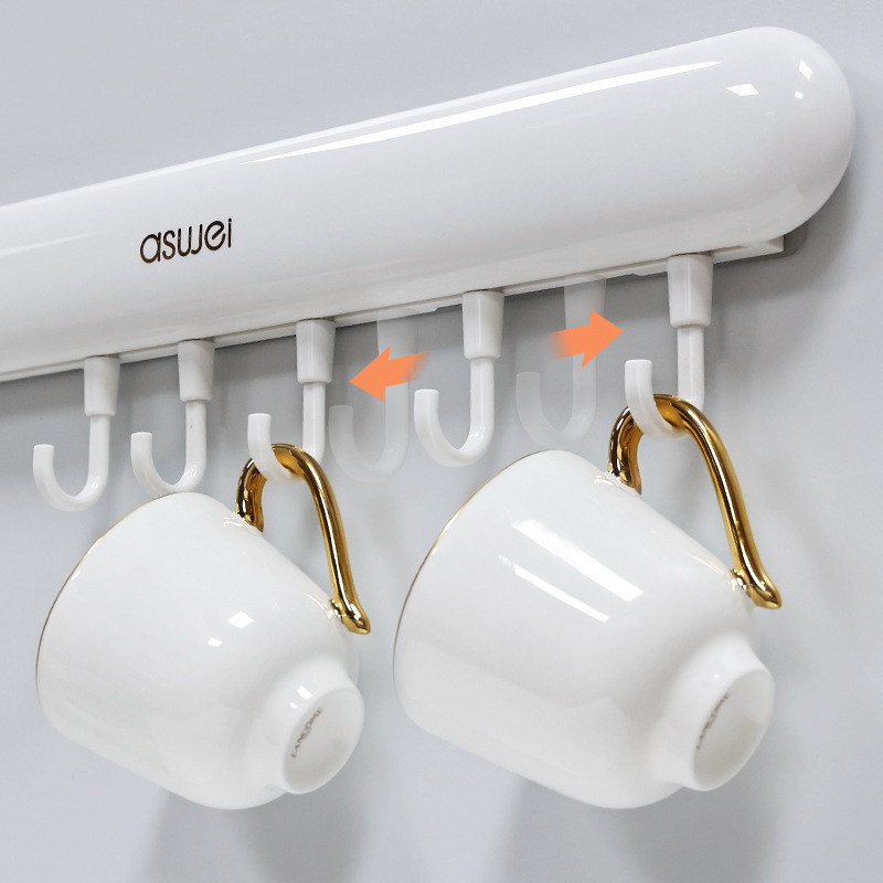 Móc treo phòng tắm móc hàng dính dính chắc chắn không đục lỗ nhà vệ sinh khăn móc treo quần áo móc treo tường phòng tắm