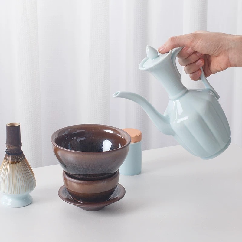Vào thời nhà Tống, đặt trà Jianzhan cỡ nòng 12,5 cm, hỗ trợ thỏ Haozhan, Wujin Jianzhan Trăm hoa luyện thi, trà Baixi dụng cụ