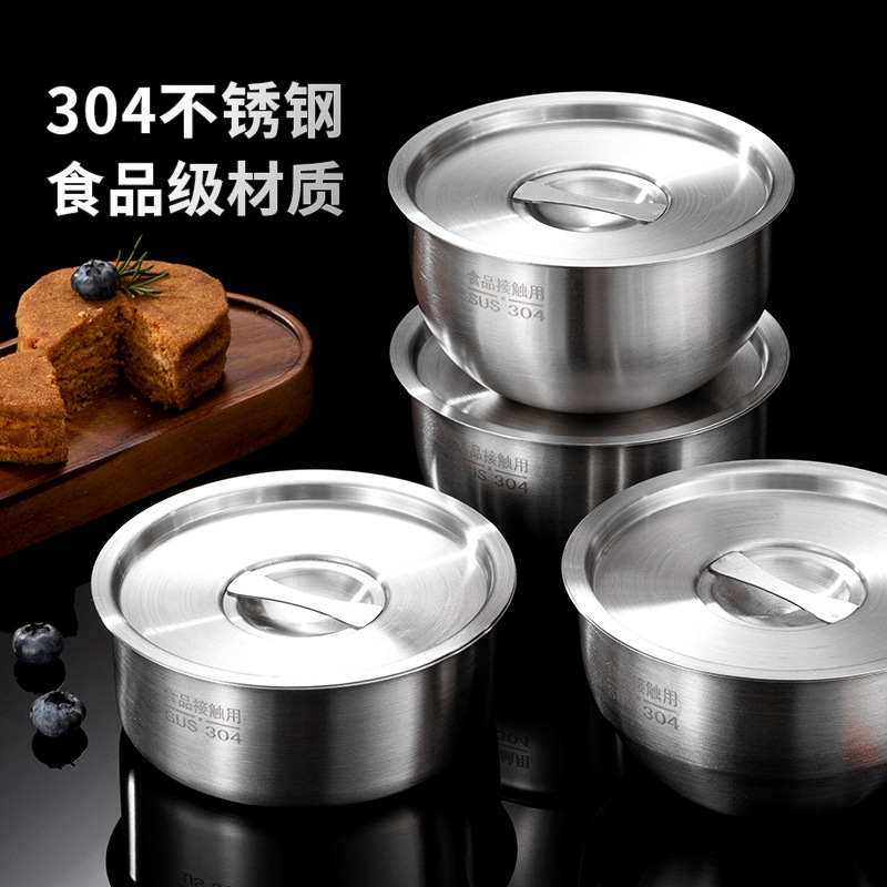 Bát hấp trứng inox 304 cấp thực phẩm gia dụng có nắp đậy bát tráng miệng yến sào MX009