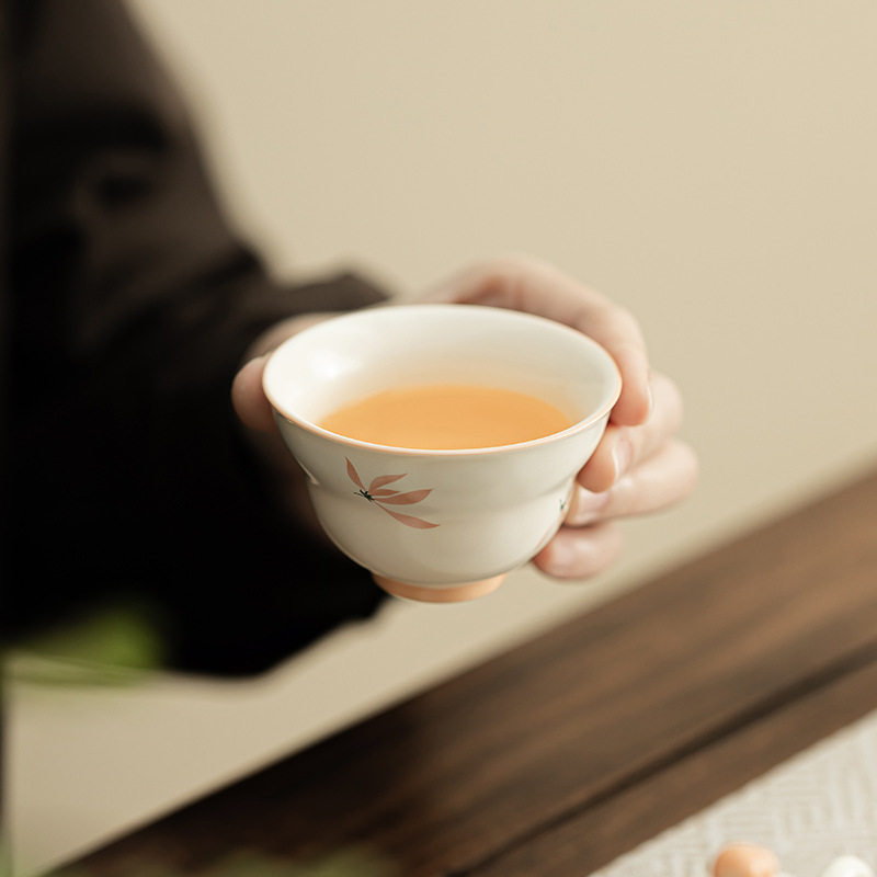 Chuông gió phong lan Cốc trà gốm sứ Cốc chủ nhân Cốc cá nhân Cốc trà gia dụng Cốc uống trà Cốc trà Bộ trà Kung Fu