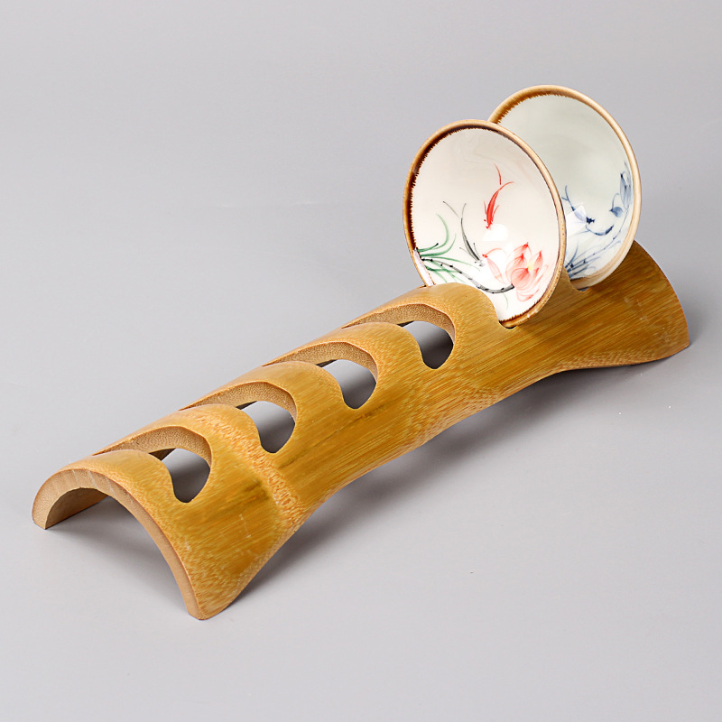 Kệ đựng cốc trà bằng tre, kệ đựng cốc trà, Giá treo cốc hội nghị gia đình, Giá đựng đồ dùng trà nhiều kiểu dáng, Giá đựng cốc trà