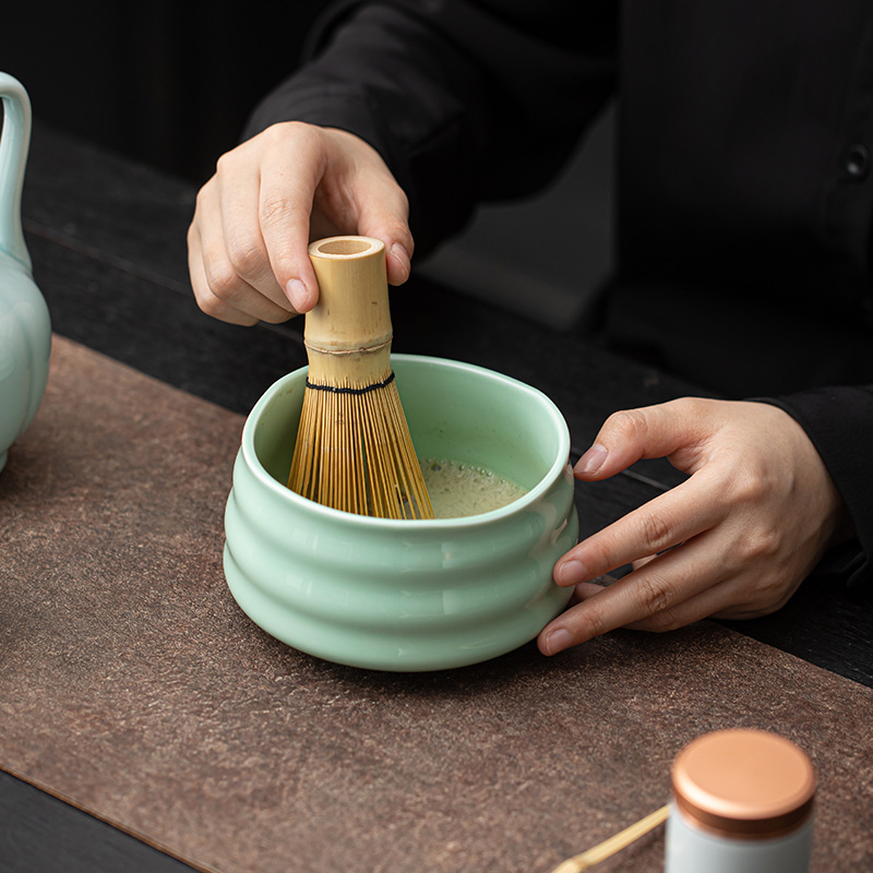 Bộ trà gốm sứ Bộ trà Langwen Matcha Dụng cụ pha trà thời Tống Bộ trà đạo Baibenli Matcha Bàn chải trà Bộ đồ đứng