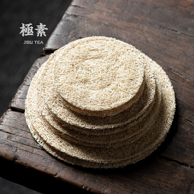 Lót trà mướp Lót cốc Bộ trà Kung Fu thủ công Cốc trà Khay trà cách nhiệt Phụ kiện trà đạo Đĩa trà kiểu Nhật