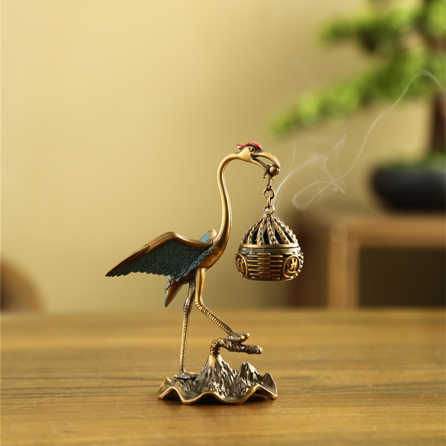 Cần cẩu và hạc nổi tiếng, lư hương cẩu, Xiaoxiangyun, trầm hương không dính, gỗ đàn hương, thanh lọc không khí, hương thơm lâu dài trong nhà