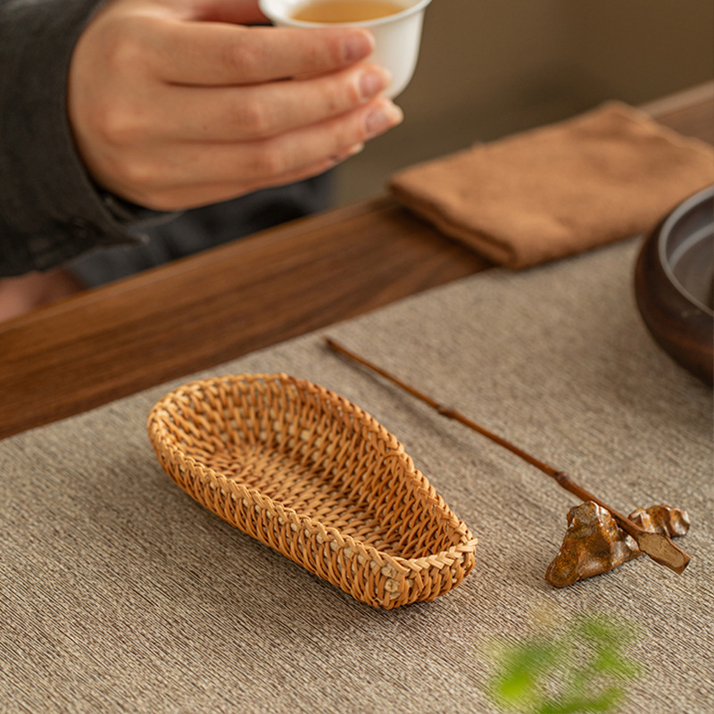 Mây thìa trà thìa trà 2 bộ Trung Quốc retro Kung Fu trà Việt Nam dệt trà phụ kiện