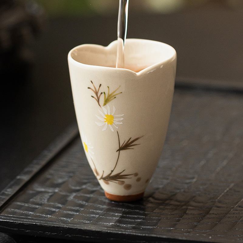 Vẽ tay Juyun Wenxiang Chén trà gốm sứ gia dụng Cốc uống trà Bộ trà Kung Fu Chủ nhân Cốc đơn Cốc trà nữ