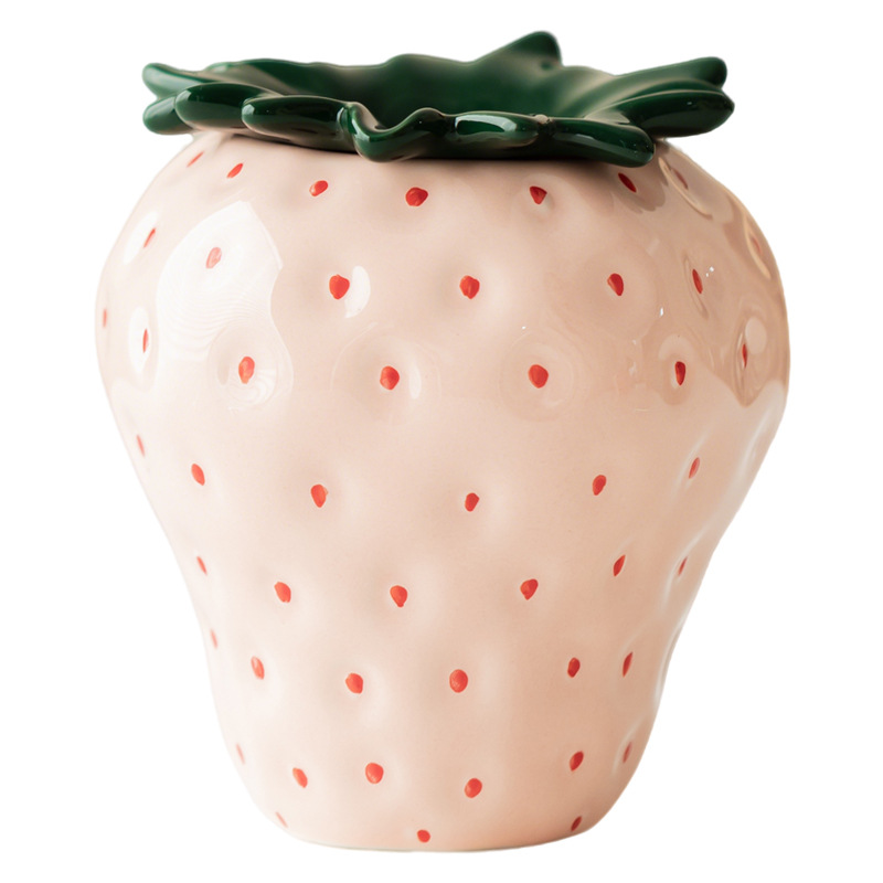 Gạt tàn dâu tây trang trí trang trí sáng tạo gốm sứ phòng khách gia dụng Gạt tàn tro chống bay văn phòng bàn trà Gạt bã trà