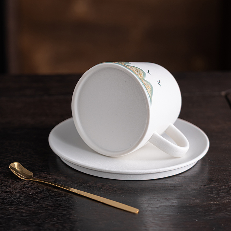 Cốc cà phê có thìa gốm cốc mug cốc uống nước ăn sáng cốc pha trà văn phòng nam nữ