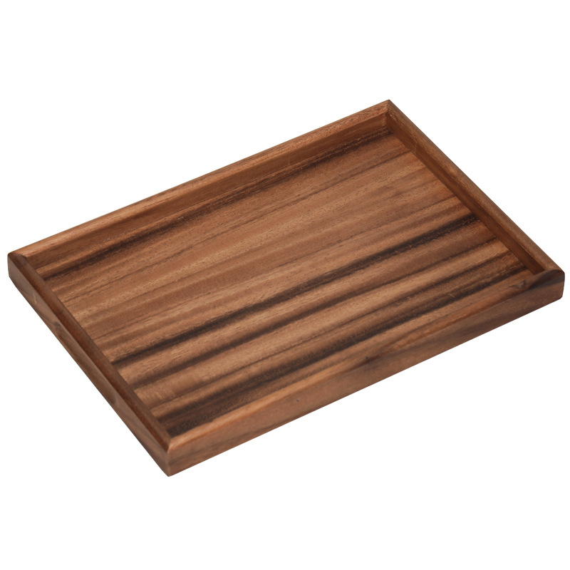 Bộ ấm trà kiểu Nhật khay đựng trà Gỗ Óc Chó khay đựng bọt khô gia dụng khay tre hình chữ nhật khay nhà hàng khách sạn khay nướng