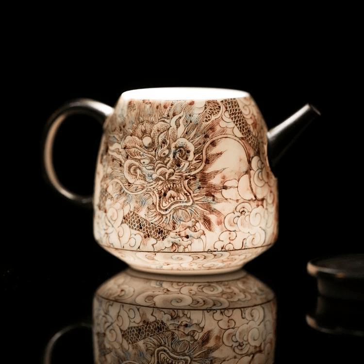 He Fu, Senliu, Yinxianglong, một ấm hai cốc, bộ trà nhỏ, ấm pha trà cao cấp sang trọng nhẹ, bộ trà Kung Fu, hộp quà