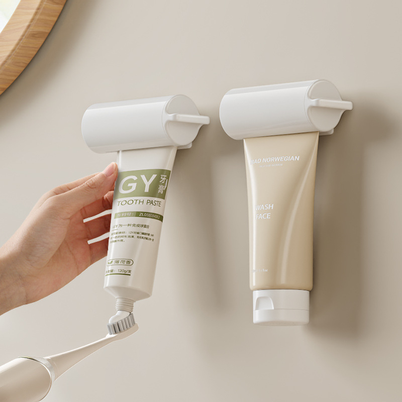 Dụng cụ bóp kem đánh răng 2024 Giá đựng kem đánh răng mới xoay không cần đục lỗ Máy bóp kem đánh răng Dụng cụ bóp kem đánh răng