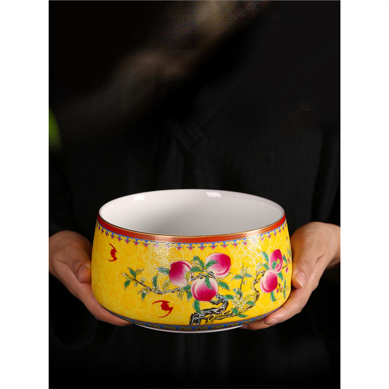 Bể rửa trà tráng men, bể đựng nước gia dụng, bể đựng bã trà sang trọng nhẹ cao cấp, phụ kiện bộ trà Kung Fu, bán buôn rửa chén sứ