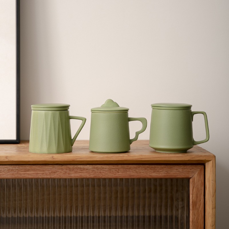 Cốc trà cốc gốm sứ cốc tách nước trà đơn giản cốc nước pha trà chuyên dụng cá nhân văn phòng gia dụng bán buôn