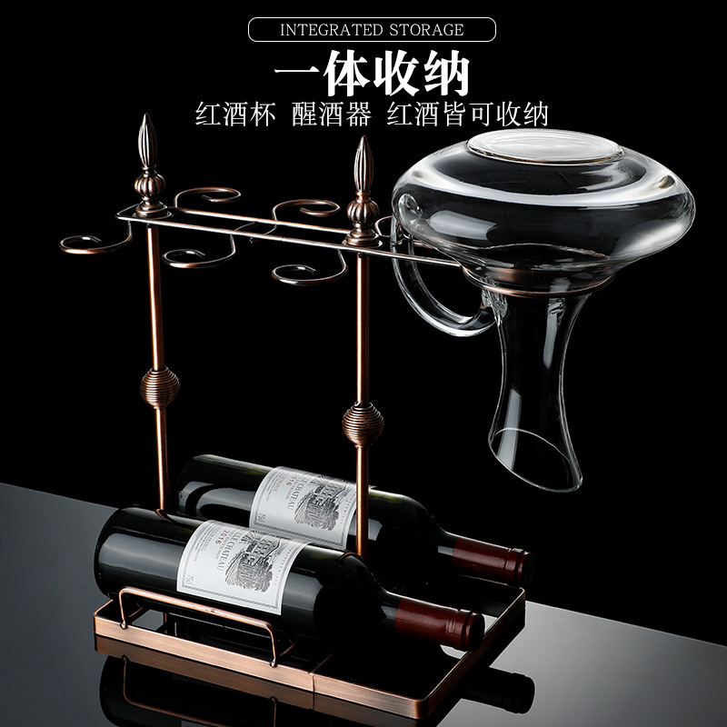 Giá rượu treo ngược đơn giản phong cách Châu Âu sáng tạo, đồ trang trí cửa sổ, cốc đựng đồ, bình đựng rượu nhẹ sang trọng, Giá rượu kim loại