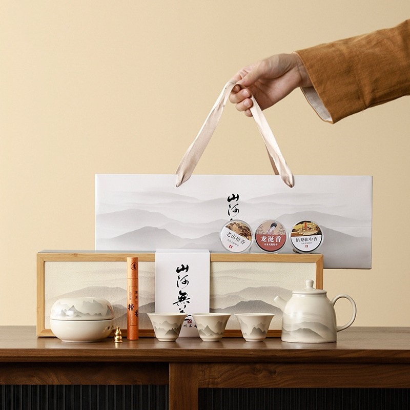 Bộ trà và tách trà, bộ quà tặng, quà tặng doanh nghiệp, ông chủ, cha lớn tuổi, quà sinh nhật