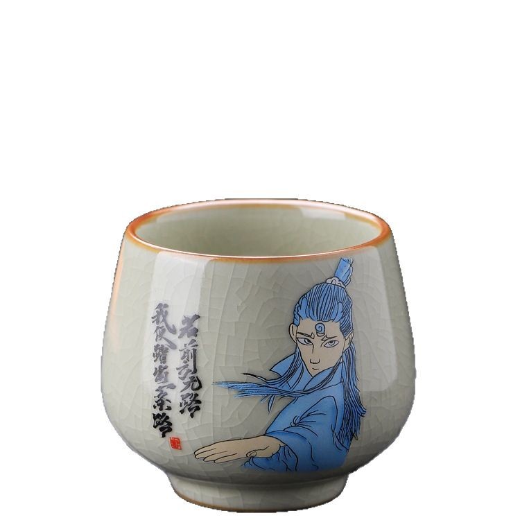 Cốc trà Ru Kiln Nezha phong cách bùng nổ cốc chủ nhân tinh tế cao cấp chuyên dụng cá nhân cốc đơn tách trà trà bộ trà