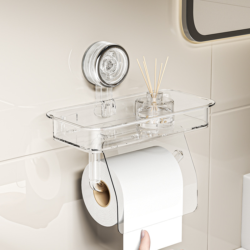 Khay hút khay đựng giấy vệ sinh treo tường không đục lỗ khay đựng giấy vệ sinh chống thấm hộp đựng khăn giấy vệ sinh phòng tắm