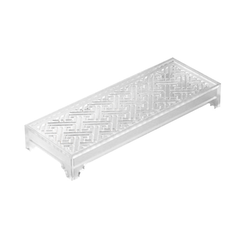 Khay trà mờ Acrylic bàn trà pha khô sang trọng ấm trà khay trà dụng cụ trà Kungfu gia dụng phụ kiện lỗ