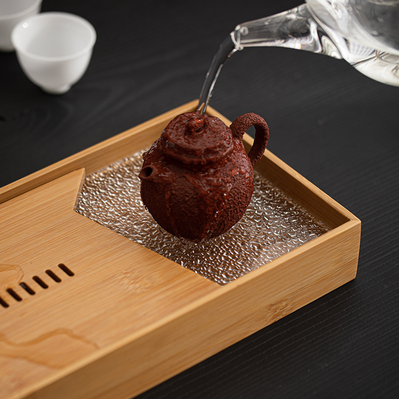 Khay trà pha khô, khay đựng trà Kung Fu gia dụng, Khay trà tre, khay trà hiện đại, đơn giản, khay thoát nước, Biển Trà loại nhỏ