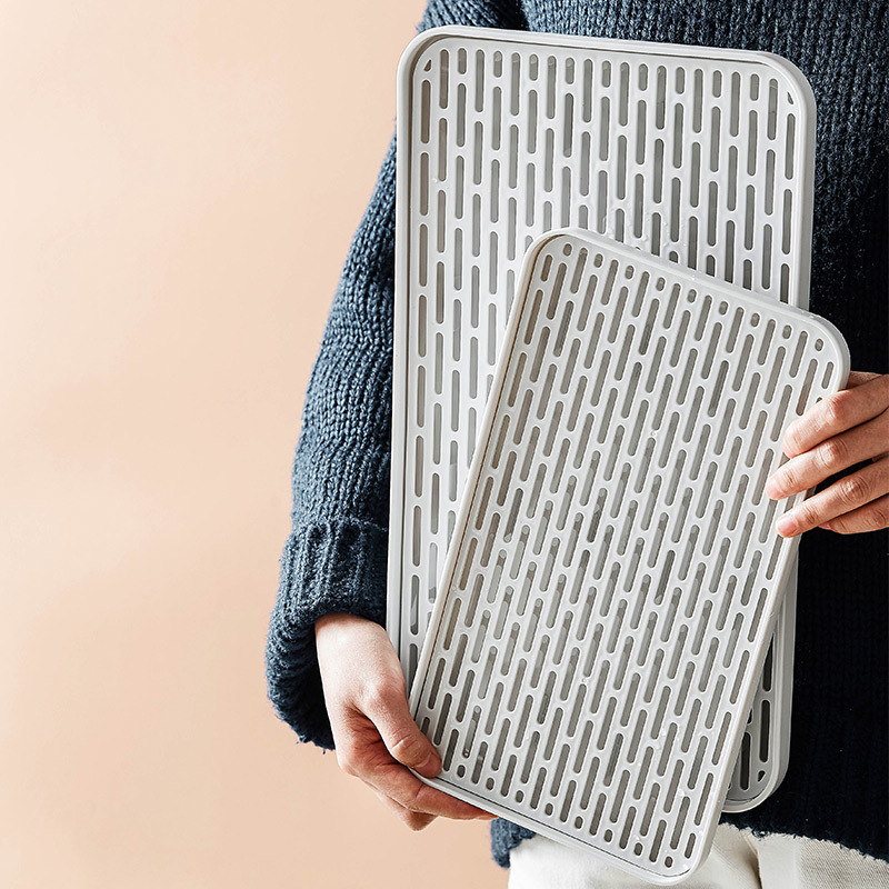 Khay nhựa thoát nước Hai Lớp Kiểu Nhật khay đựng nước phòng khách gia dụng khay đựng trà khay đựng trà Khay đựng trái cây khay đựng trà