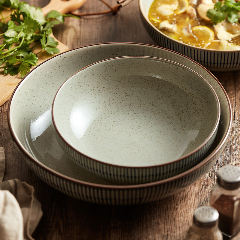 Bát cá dưa cải lớn bát canh gốm sứ gia dụng cỡ lớn Bát Bảo quản Bát lưu trữ bát chuyên dùng cho lát thịt luộc nước Maoxuewang
