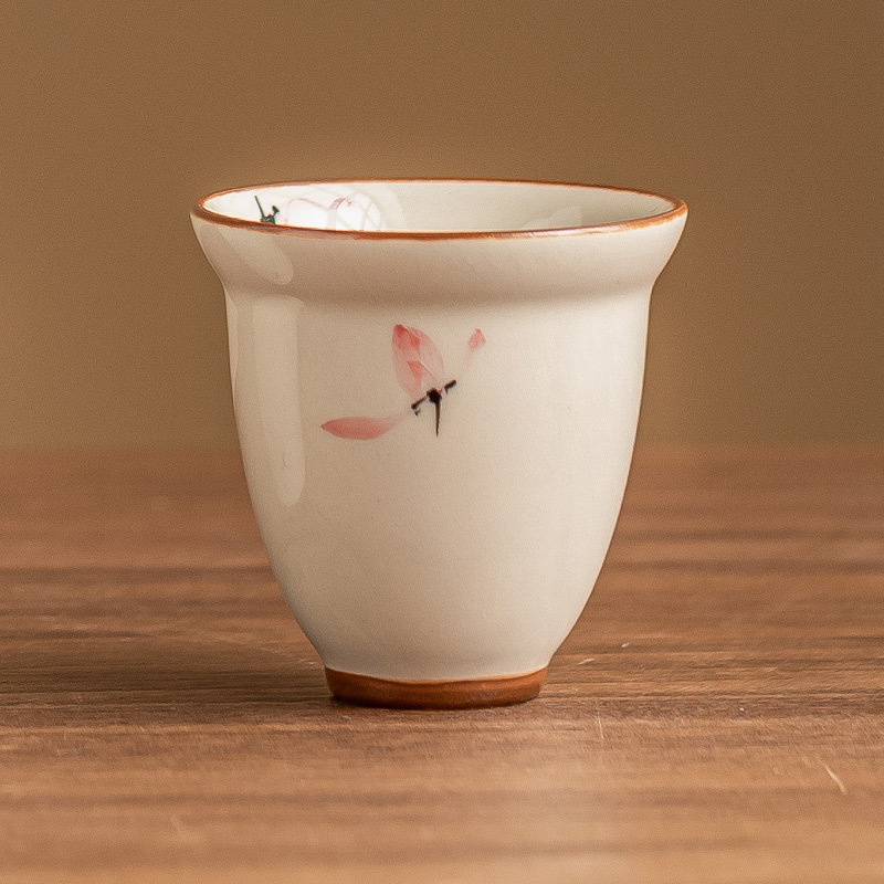 Nhà máy vẽ tay hoa lan hồng thơm cốc chủ sở hữu cốc đơn cốc trà gốm sứ cốc trà gia dụng cốc trà hương vị trà