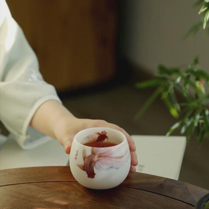 Bộ ấm chén trà kungfu cao cấp bằng sứ trắng như tuyết, phong cách thư thái và thanh lịch của Hoàng Tứ Đông, hộp quà tặng, chén cá nhân, chén chủ nhân, thích hợp làm quà tặng.
