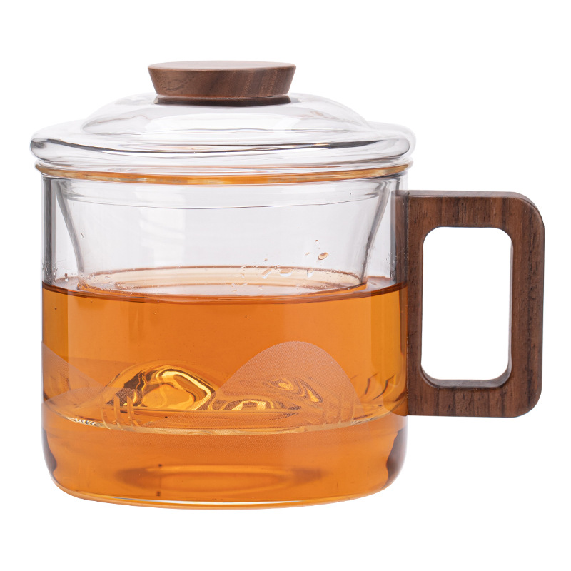 Cốc pha trà núi ngắm cảnh tối giản hiện đại cốc nước thủy tinh borosilicate cốc nước văn phòng gia dụng cốc cốc cốc cốc tách nước trà