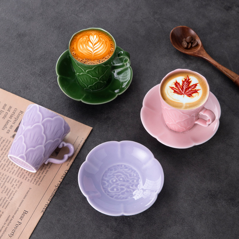Bộ cốc và đĩa espresso cao cấp giá trị cao, cốc trà chiều văn phòng cao cấp