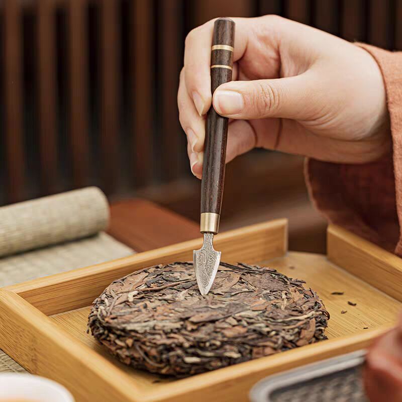 Bộ trà Kung Fu bằng gỗ đàn hương đen Bộ trà đạo Phụ kiện trà đạo Bộ trà đạo bằng tay cầm Pu'er gia dụng Bộ trà kim trà dùi trà