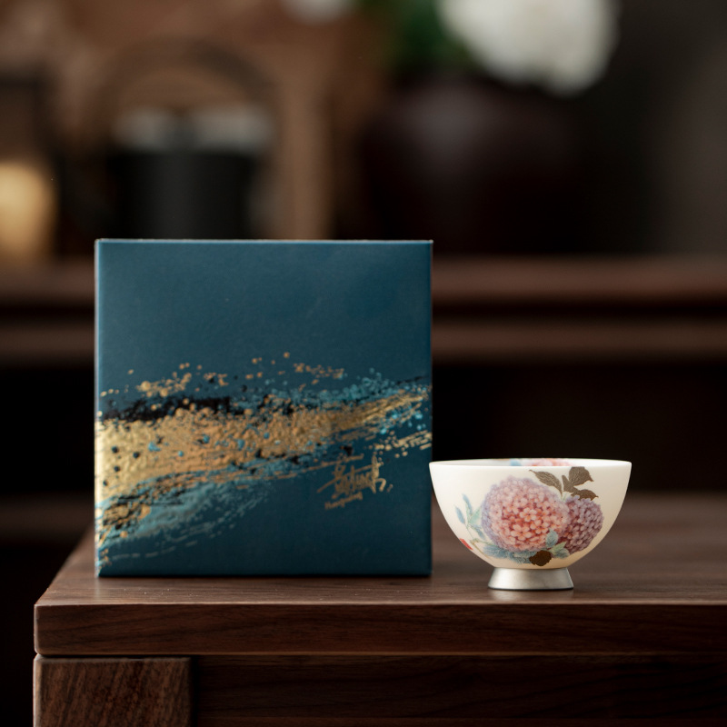 Bộ trà Kung Fu bằng sứ ngọc cừu cốc chủ sở hữu cốc trà cao cấp cốc trà Dujing Shanfang cốc trà cốc trà hộp quà cho người lớn tuổi