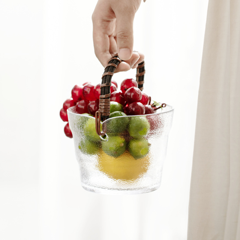 Khay đựng trái cây Thủy Tinh Titeng, bàn trà phòng khách gia dụng Bắc Âu sáng tạo, Khay đựng trái cây sấy khô, khay đựng trái cây, khay đựng đồ uống trong Xô đá