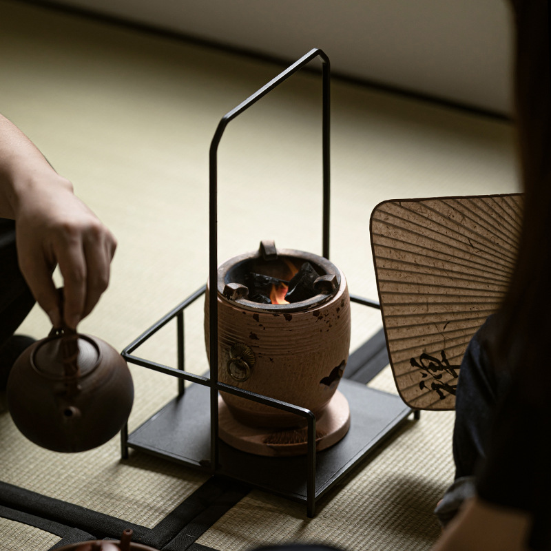 Khung bếp mát bằng sắt Da'antang, phụ kiện trà đạo bằng gang thủ công, bếp than, bếp gốm điện, đệm cách nhiệt chống bỏng