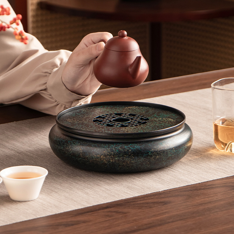 Khay đựng nước khay đựng nước khay đựng trà bằng sắt cũ khay đựng trà khay đựng trà Kung Fu phong cách Nhật Bản gia dụng ấm đựng nước