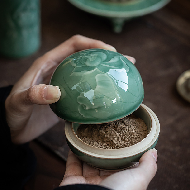 Bán Buôn Đồ trang trí Lư Hương gia dụng bằng gốm Sứ mận men ngọc Lư hương phòng khách Lư hương gỗ đàn hương Lư Hương