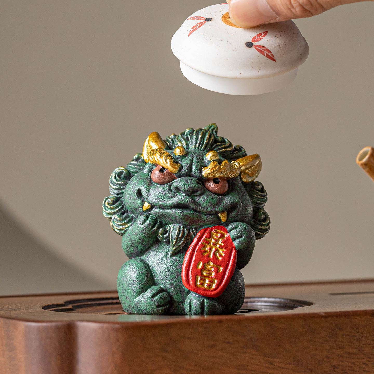 Nhà máy thủy triều sáng tạo đá sa thạch xanh đồ trang trí thú cưng trà đồ trang trí phòng khách nhà cao cấp may mắn giàu có đồ trang trí thủ công mỹ nghệ