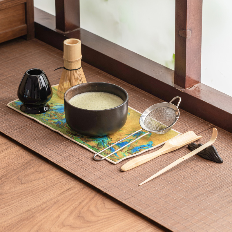 Bộ bát Matcha Baibenli, bình trà, bình trà, dụng cụ pha trà, bát trà gốm sứ, máy khuấy gia dụng kiểu Nhật, bình trà đứng