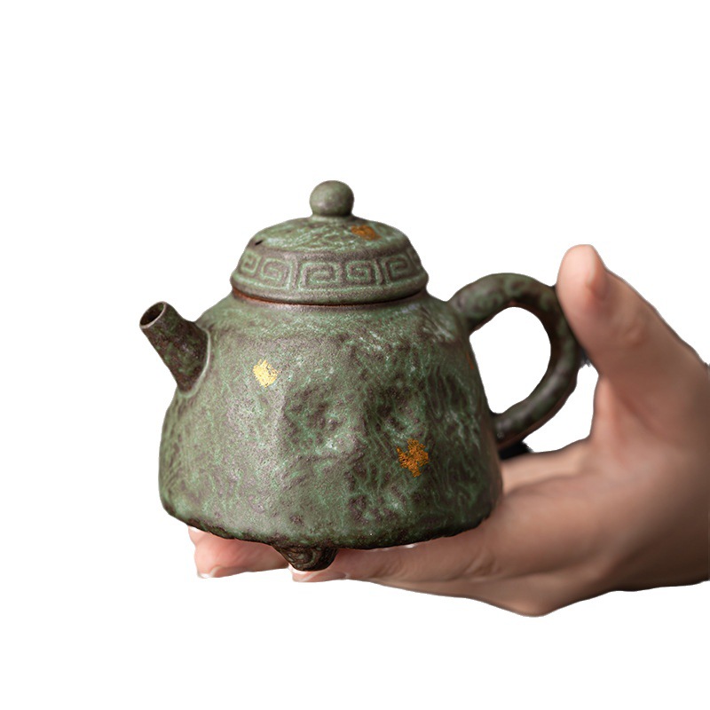 Ấm trà gia dụng tráng men đồng ấm trà cao cấp Kung Fu dụng cụ pha trà kiểu Nhật cổ điển