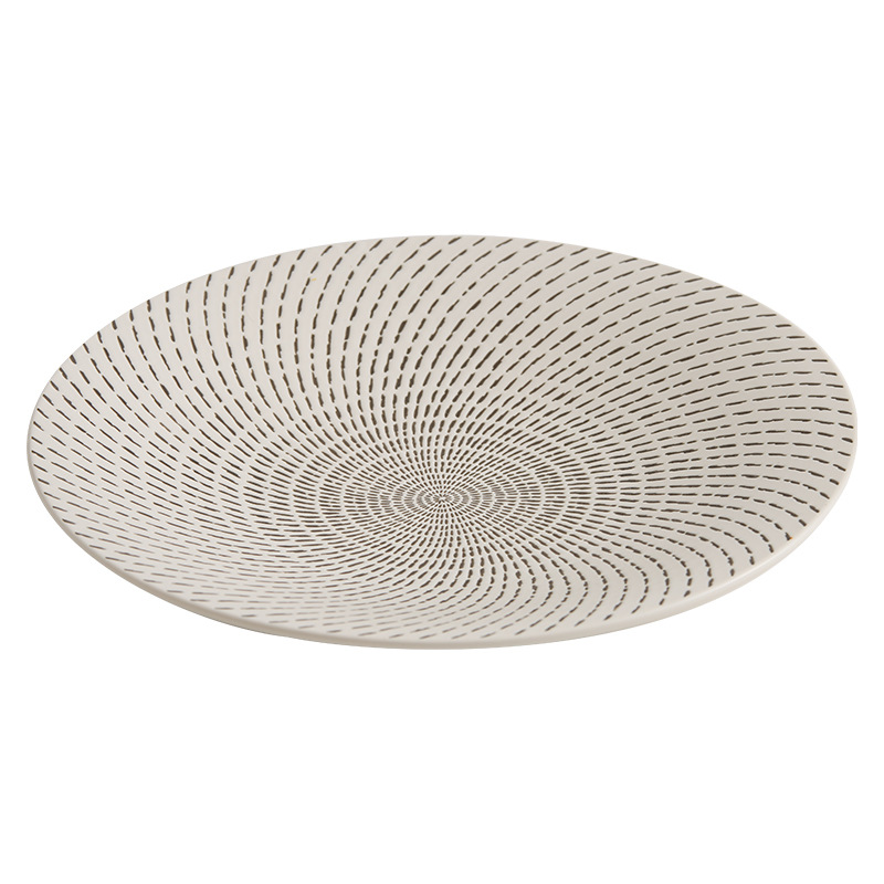 Đĩa mưa sao băng Đĩa món ăn gia dụng Đĩa mì ống gốm trắng cao cấp Đĩa đồ ăn phương Tây Đĩa đồ ăn khách sạn Đĩa hình tròn