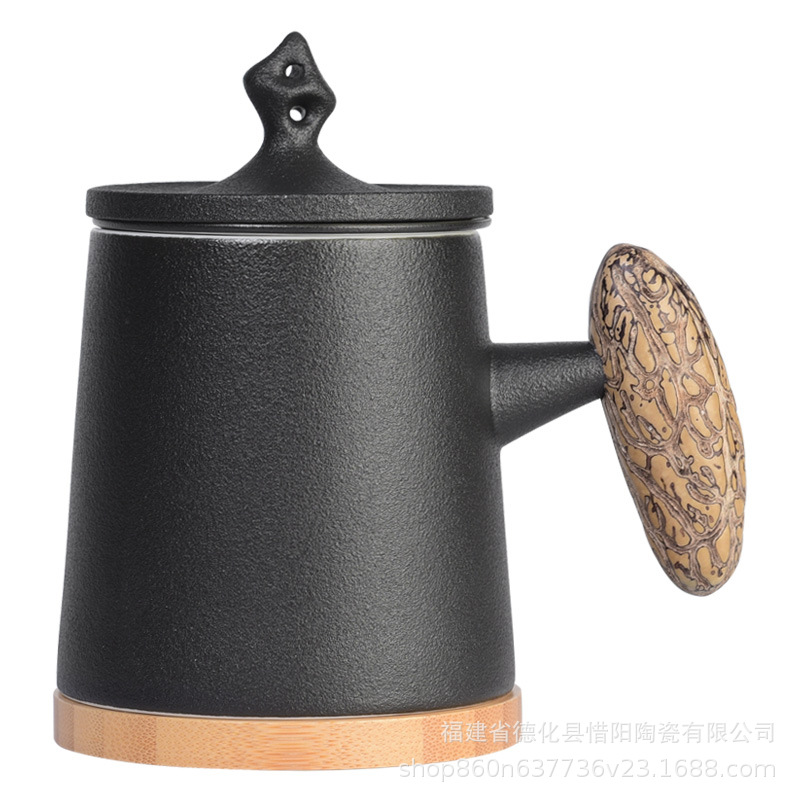Cốc pha trà văn phòng Bồ đề sáng tạo cốc đôi cốc nước cốc chuyên dụng cá nhân cốc lọc tách nước trà