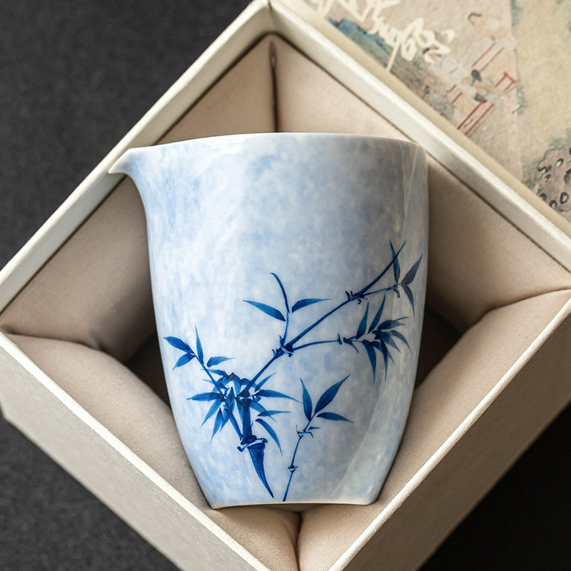 Cốc công thức bằng tre mực vẽ tay, cốc pha trà bằng gốm, cốc pha trà gia dụng, dụng cụ pha trà Kung Fu, cốc pha trà nhiệt độ chịu nhiệt