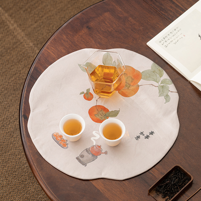 Sợi mây thơm giả phong cách Trung Quốc mới cao cấp thêu trà chống thấm nước bàn ăn bàn cách nhiệt cờ gấm dệt vải nghệ thuật cổ điển